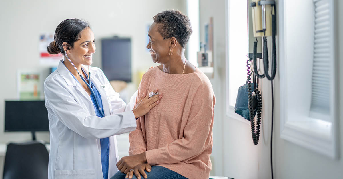 women being examined by doctor